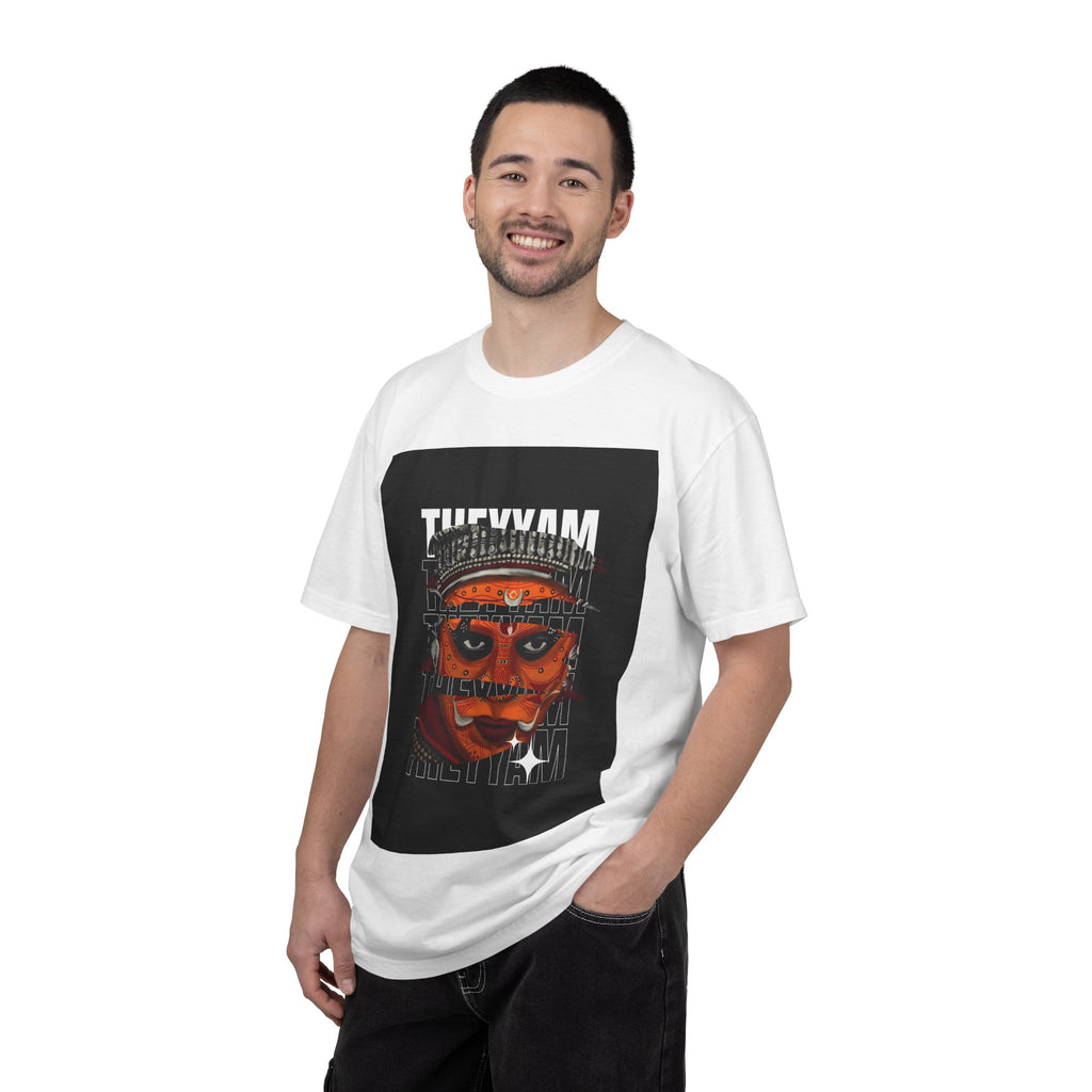 Theyyam Face Graphic T-Shirt — Indian Ritual Mask Art Customized Tee