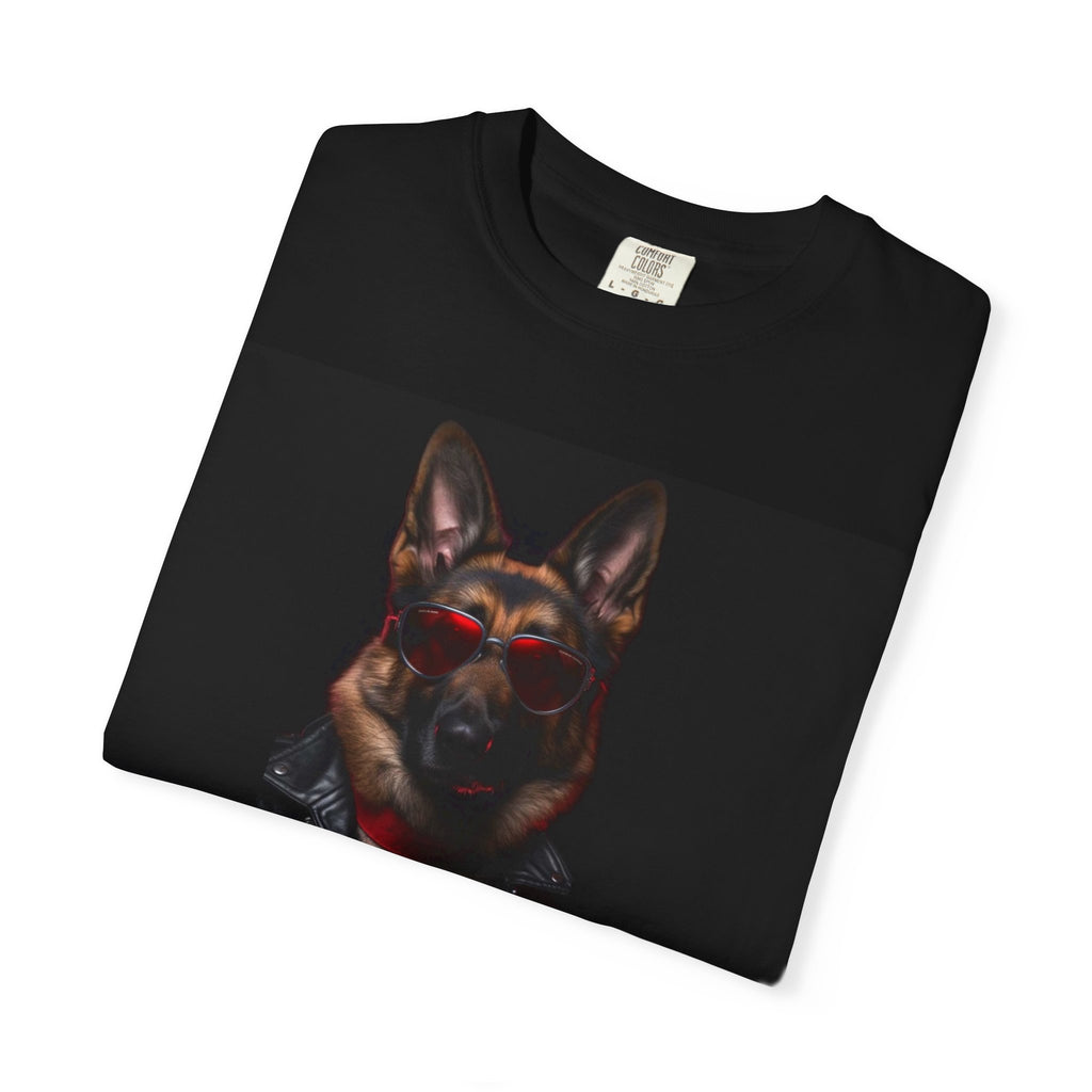 German Shepherd Portrait T‑Shirt — “In Shepherd We Trust”