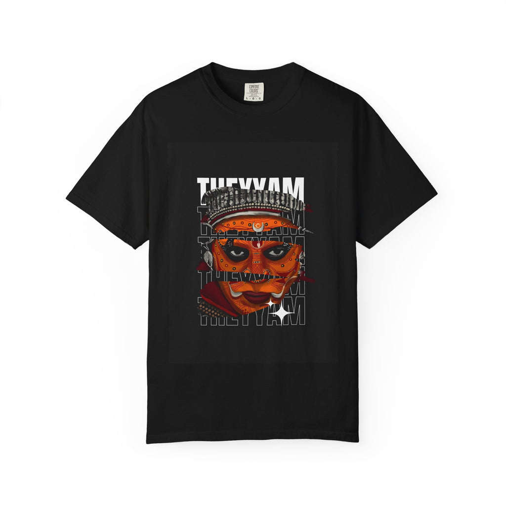 Theyyam Face Graphic T-Shirt — Indian Ritual Mask Art Customized Tee