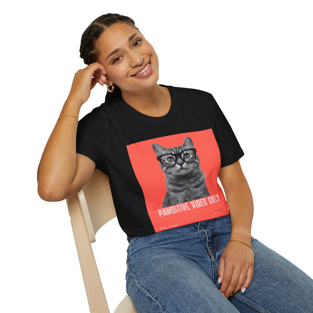 Pawsitive Vibes Only | Unisex Animal Cat Customized T-Shirt
