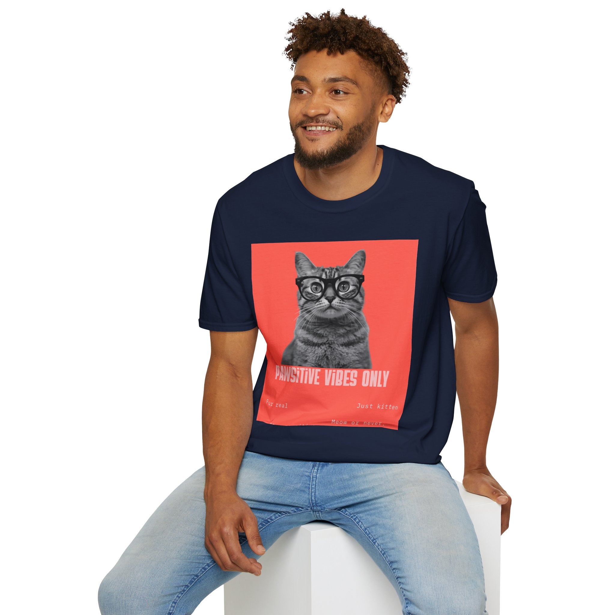 Pawsitive Vibes Only | Unisex Animal Cat Customized T-Shirt