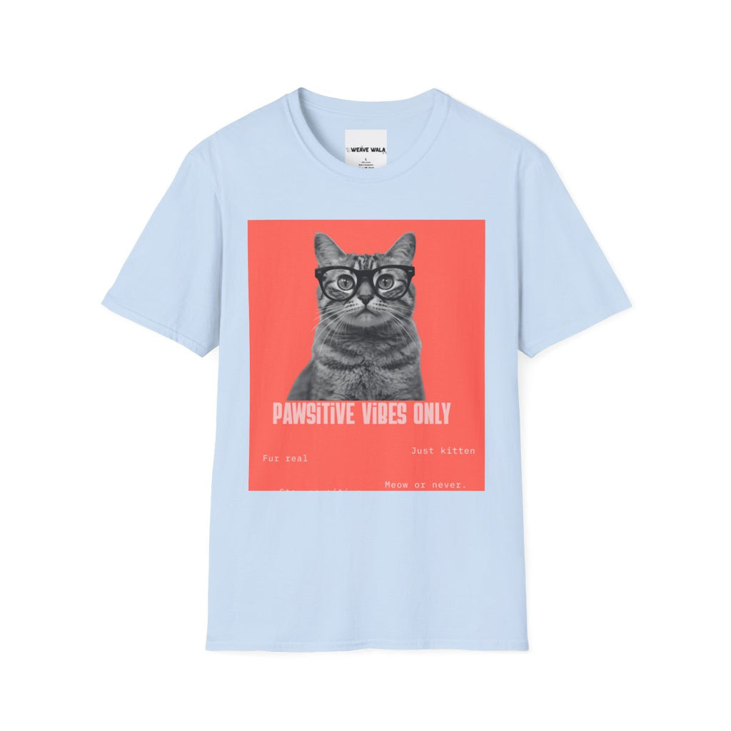 Pawsitive Vibes Only | Unisex Animal Cat Customized T-Shirt