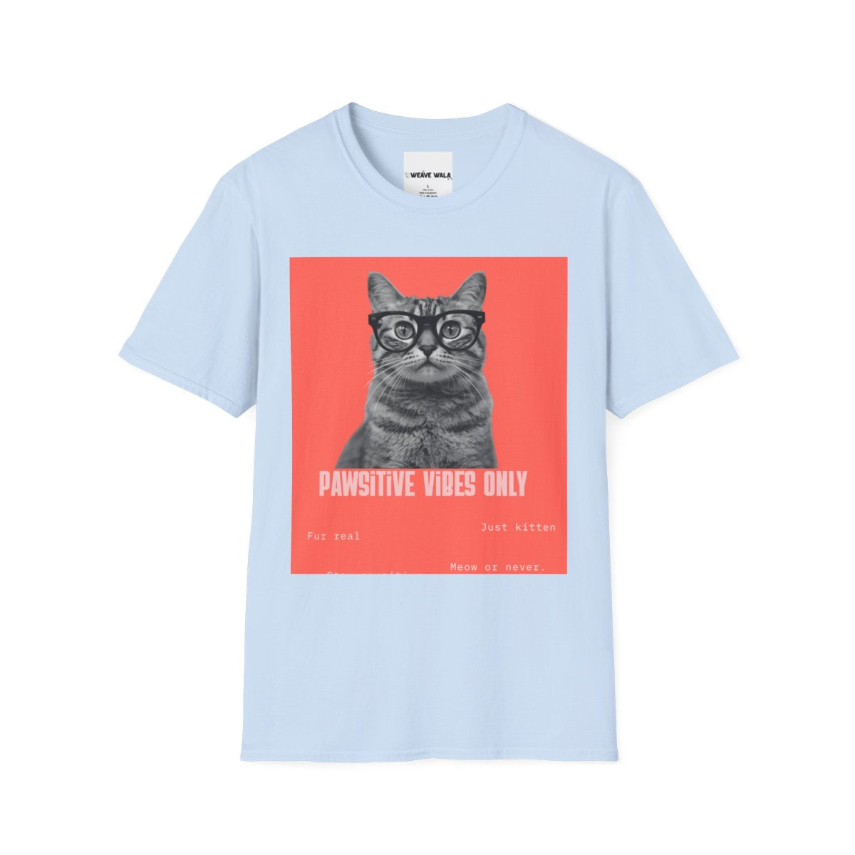 Pawsitive Vibes Only | Unisex Animal Cat Customized T-Shirt
