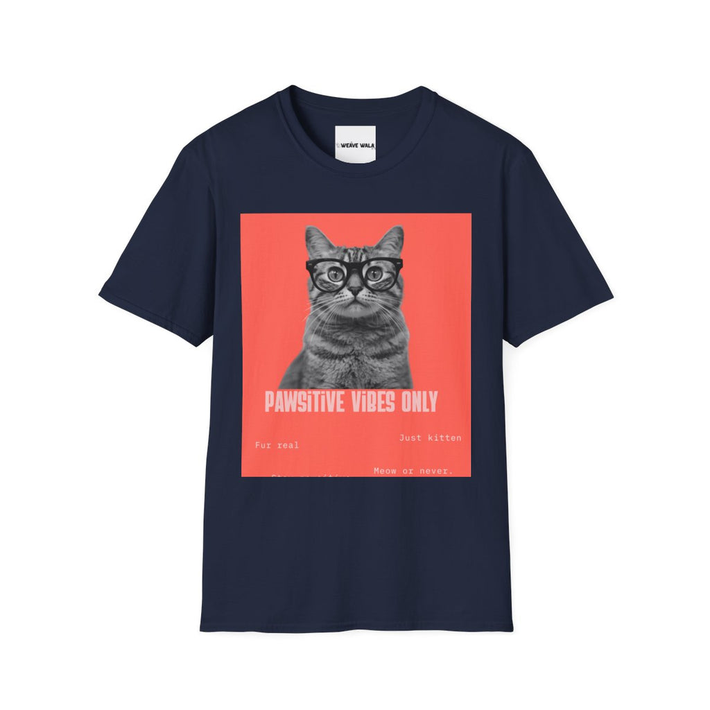 Pawsitive Vibes Only | Unisex Animal Cat Customized T-Shirt