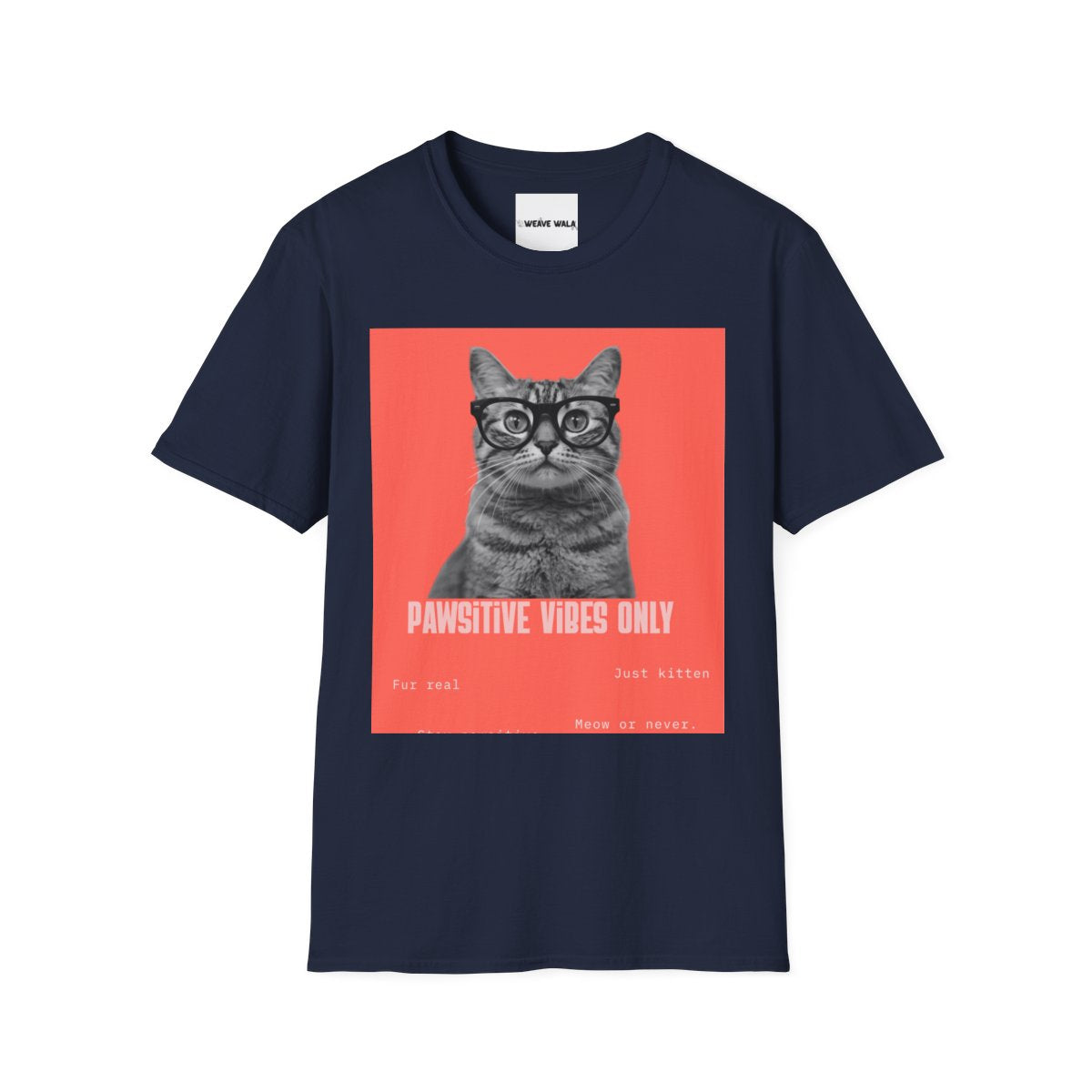 Pawsitive Vibes Only | Unisex Animal Cat Customized T-Shirt