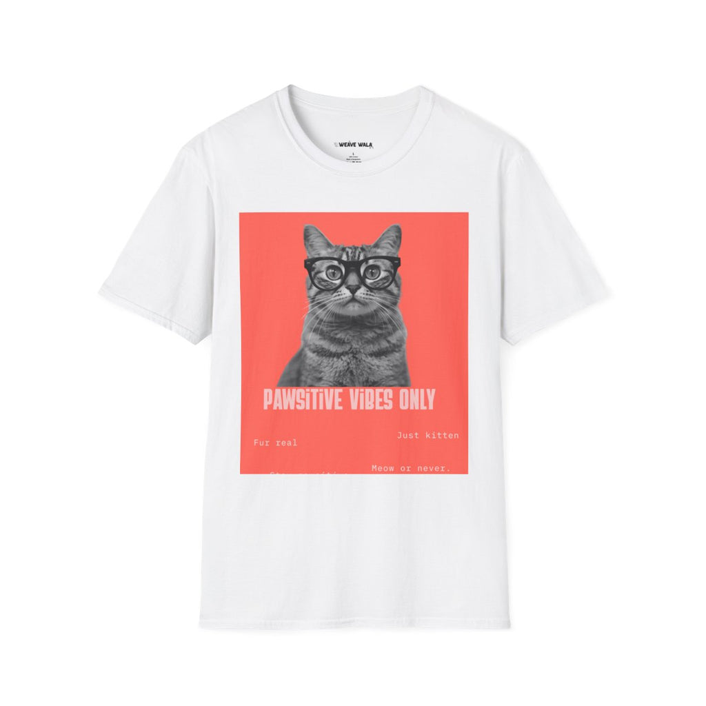 Pawsitive Vibes Only | Unisex Animal Cat Customized T-Shirt