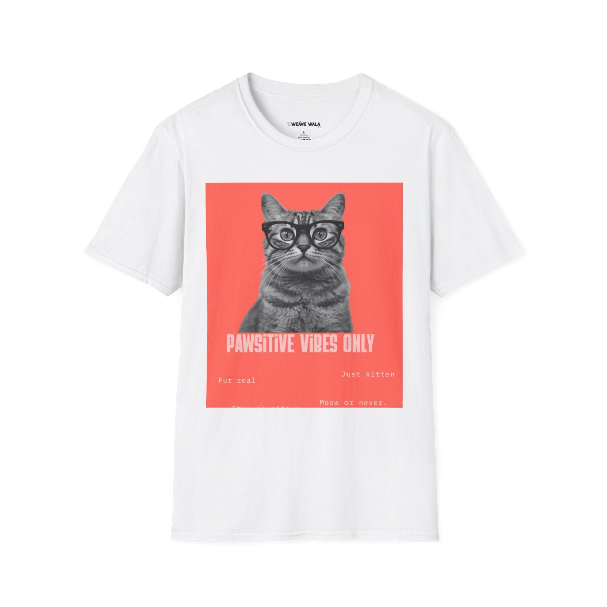 Pawsitive Vibes Only | Unisex Animal Cat Customized T-Shirt